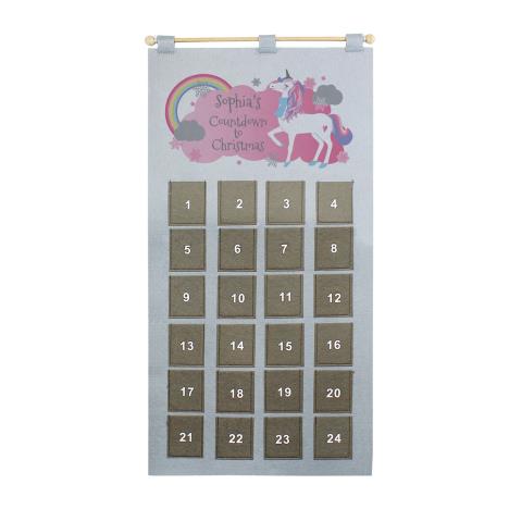 Personalised Unicorn Christmas Fabric Advent Calendar £19.99
